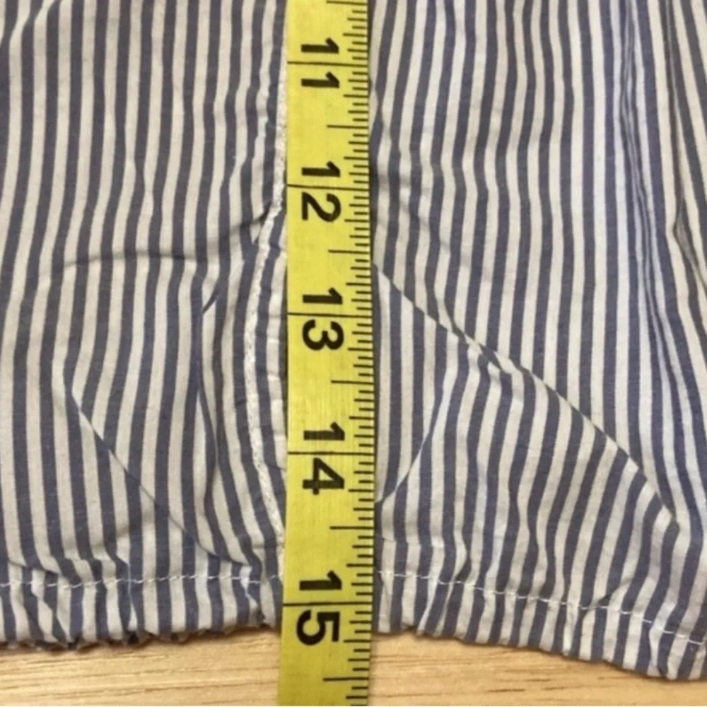 Aeropostale XL Blue White Striped Off Shoulder Blouse Crop Rachel Green Coastal